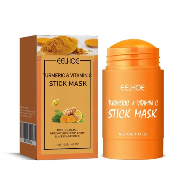 Ginger Yellow Mud Facial Mask Stick, Acne Removing Pore Shrinking Cleaning Solid Facial Mask