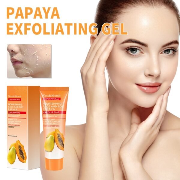 Papaya Exfoliating Gel, Moisturizing Skin With Gentle Cleansing Keratin Brightening Gel