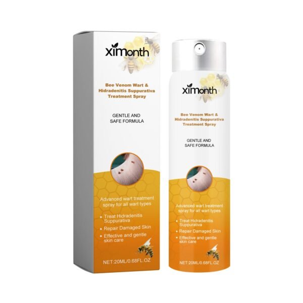 Ximonth Bee Venom Wart & Hidradenitis Suppurativa Treatment Spray. Skin Cleansing Repair Fade Moles Corns Body Care Spray