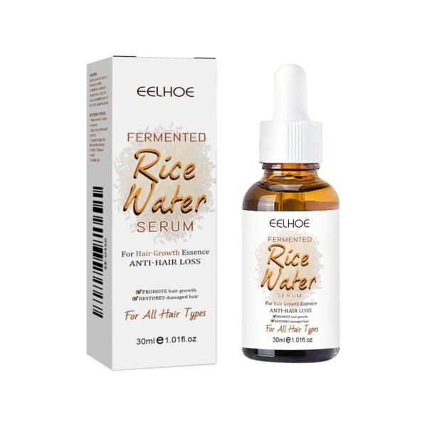 Rice Water Hair Essential Oil, Smoothing Frizz Moisturizing Repair Hair Dense Hair Essential Oil