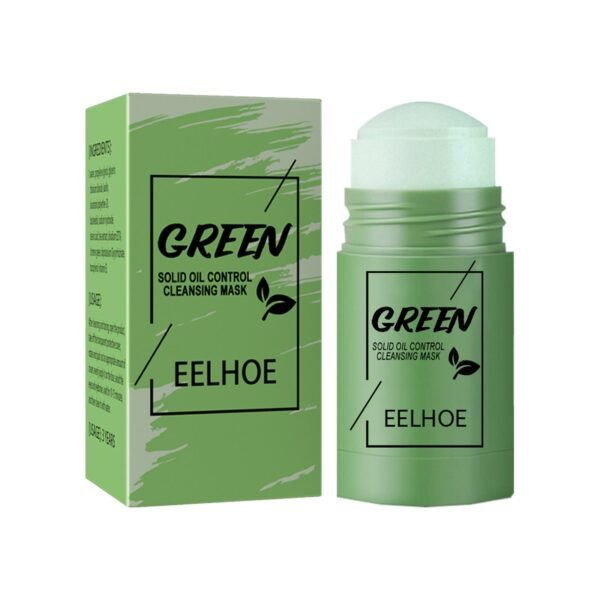 Green Tea And Eggplant Solid Mask, Facial Deep Cleansing, Moisturizing And Firming Skin Smear Mud Mask Stick