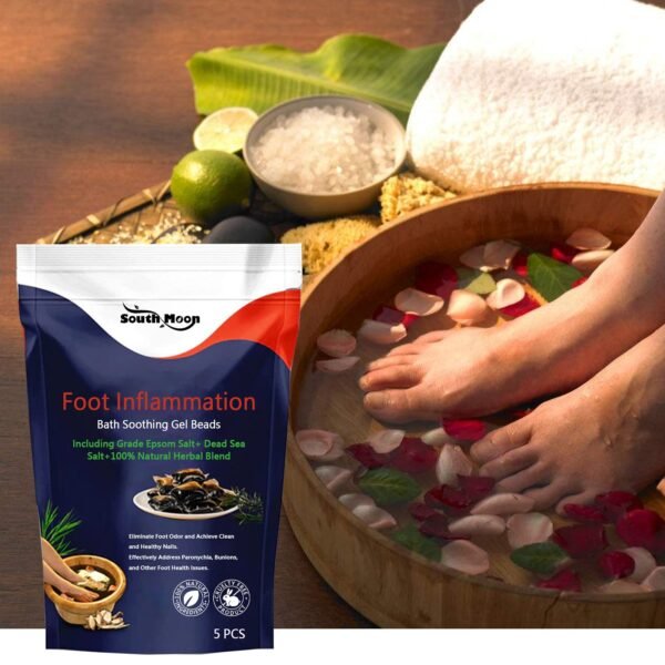 Foot Inflammation Bath Soothing Gel Beads, Clean Odor Gray Nail Swelling Repair Bright Nail Care Foot Bath Beads