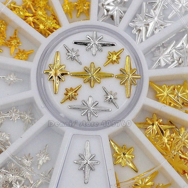 Gold Silver Starlight Nail Rhinestones