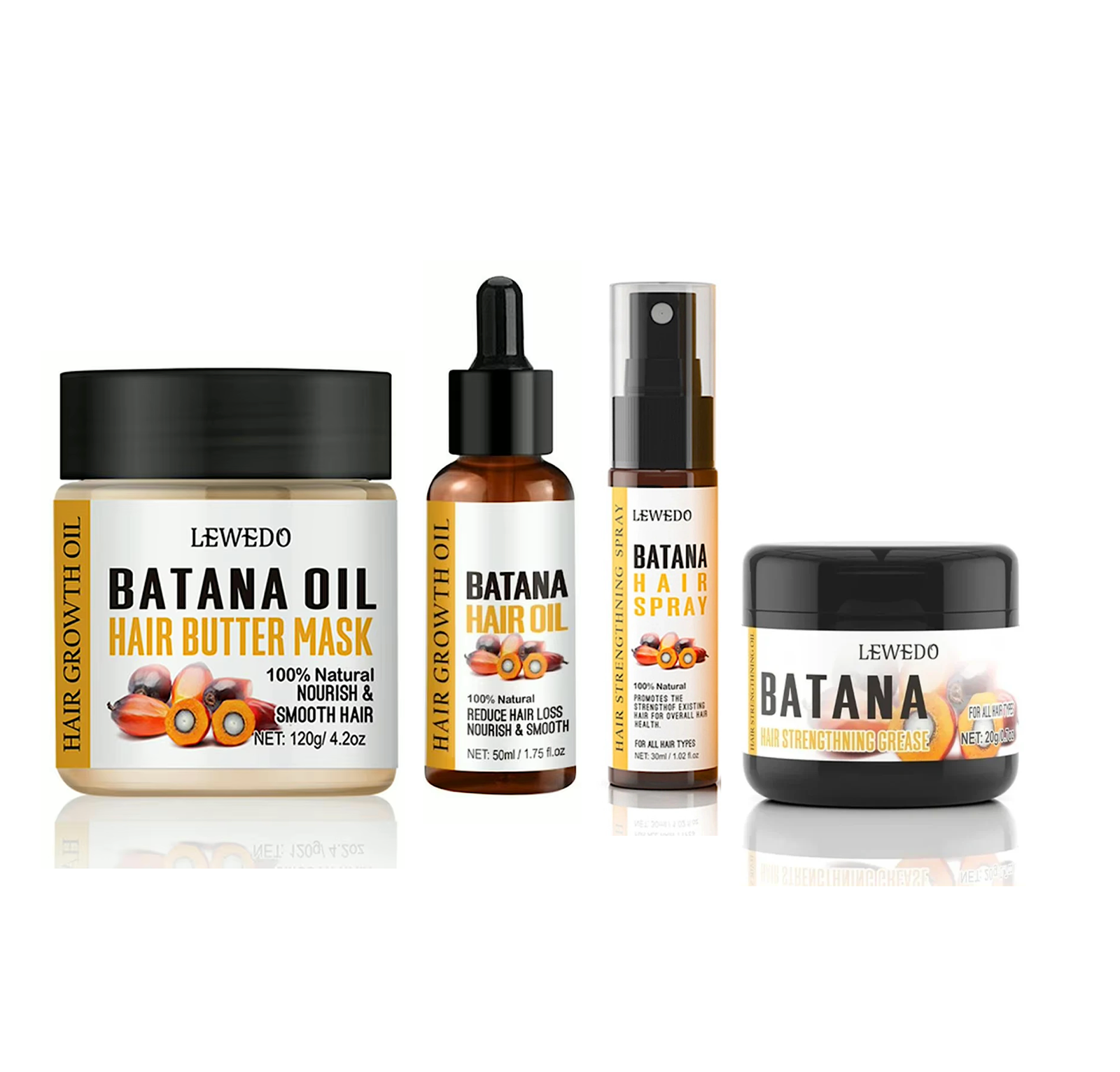 LewedoBatanaOilHairButterMaskandHairOil_BatanaHairSpray_Grease_4pc
