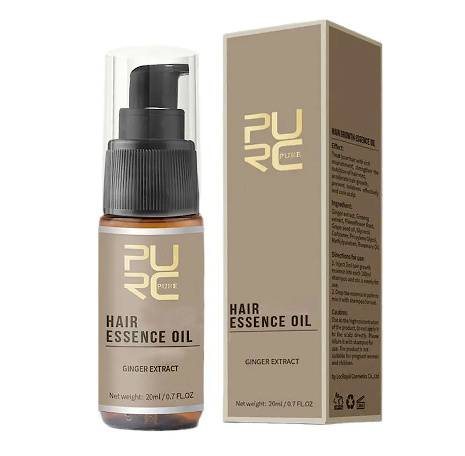 PurcHairGrowthEssenceOilGingerExtract20ml