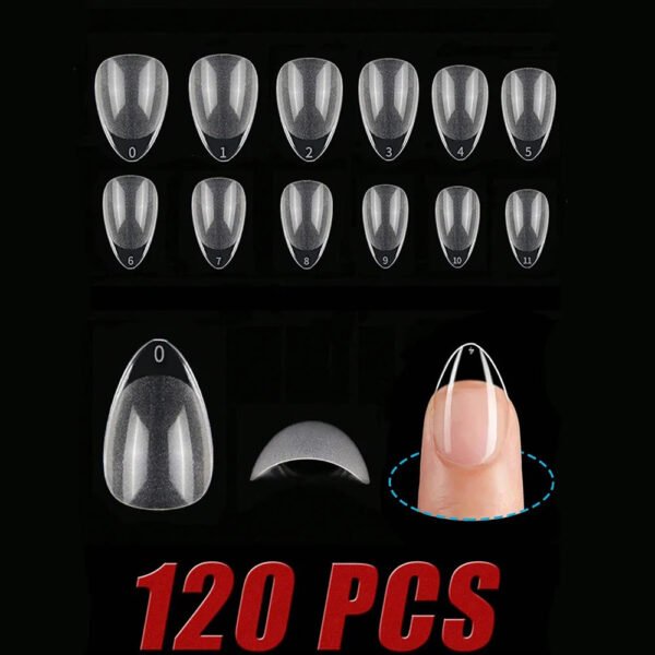 120Pcs XXS Short Almond Nails