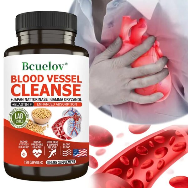 Vascular Cleanser. Helps Purify the Blood.Lowers Cholesterol. and Promotes Overall Cardiovascular Health. 120 Capsules