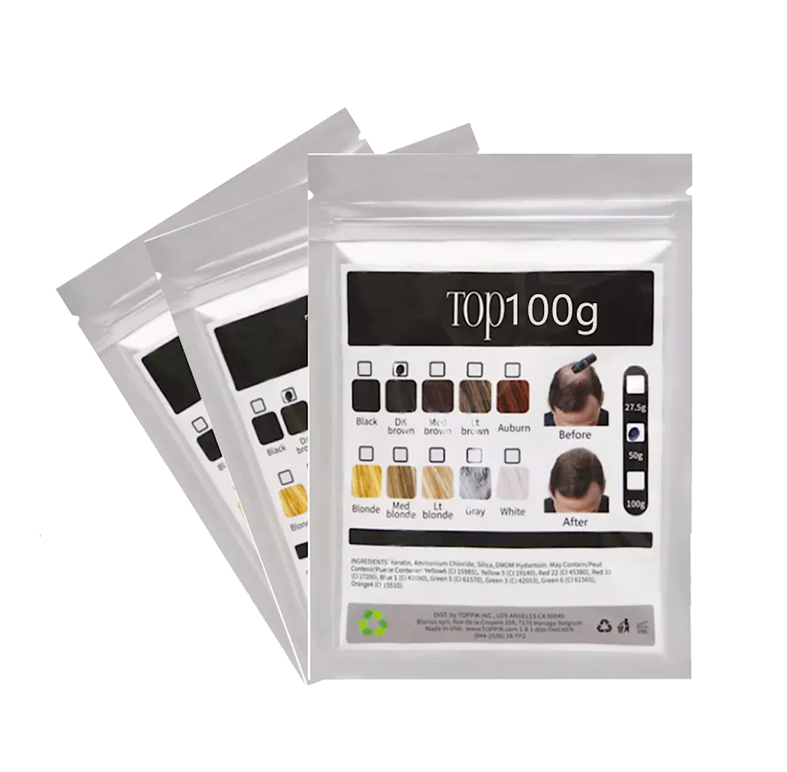 TopHairBuildingFibers100gBulk